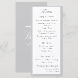 Zilver & Wit De Verfijnde Katholieke Bruiloft Menu