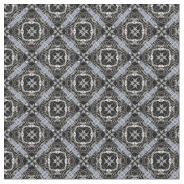 Zilver, Wit en Zwart Tegelpatroon Stof