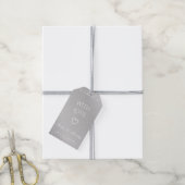  zilver & wit gepersonaliseerde bruiloft Labels Cadeaulabel (Met Touw)