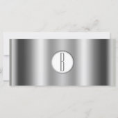 Zilver Wit Glanzend Monogram Cadeaubon (Voorkant)