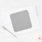 Zilver Wit Koolstofvezel Afdruk Vierkante Sticker (Envelop)