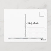 Zilver | Wit Modern Eenvoudig Elegant Dank u Briefkaart (Achterkant)