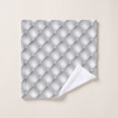 Zilver Wit Nep Diamant Patroon Hotel Chic Bad Handdoek (Wasdoekje)