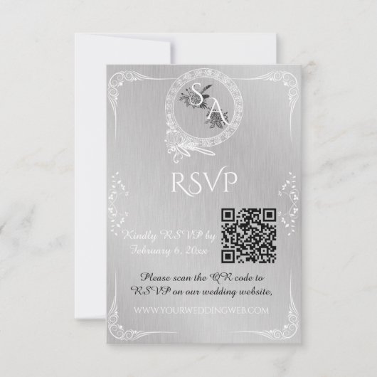 zilver & wit sierrand RSVP (Voorkant)