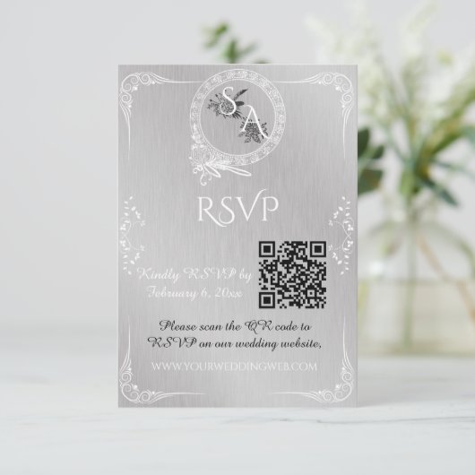  zilver & wit sierrand RSVP (Staand voorkant)