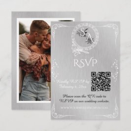  zilver & wit sierrand RSVP Kaartje