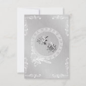  zilver & wit sierrand RSVP Kaartje (Achterkant)