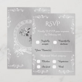  zilver & wit sierrand RSVP Kaartje