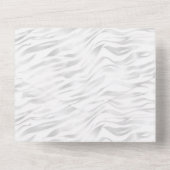 Zilver Wit Zebraprint All In One Uitnodiging (Achterkant)