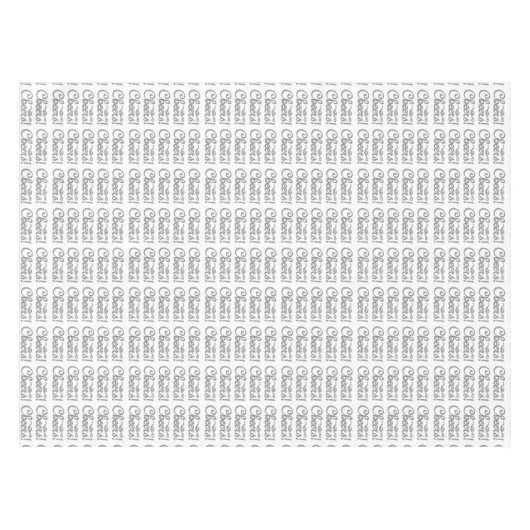 Zilver Witte Cheers Viering Tafelkleed (Voorkant (Horizontaal))