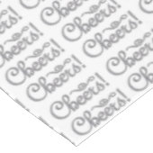 Zilver Witte Cheers Viering Tafelkleed (Gekanteld)