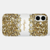 Zilver Witte Goud Diamant Juwelen Glitters Case-Mate iPhone Case (Achterkant (horizontaal))