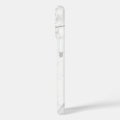Zilver Witte Marmeren Kringeltekenstijl Case-Mate iPhone Case (Achterkant / Links)