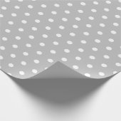 Zilver | witte stip cadeaupapier (Hoek)