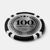 Zilver Zakelijk 100-jarig Jubileum Poker Chips (Enkel)