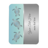 Zilver Zee turfstand Magneet (Verticaal)