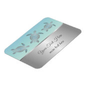 Zilver Zee turfstand Magneet (Linkerzijde)