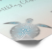 Zilver Zee Turtles Birthday Party Poster (Hoek)