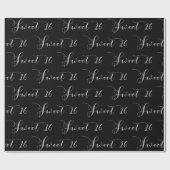 Zilver Zoet 16 Zestien ELKE KLEUR Verjaardagsfeest Cadeaupapier (Vlak)