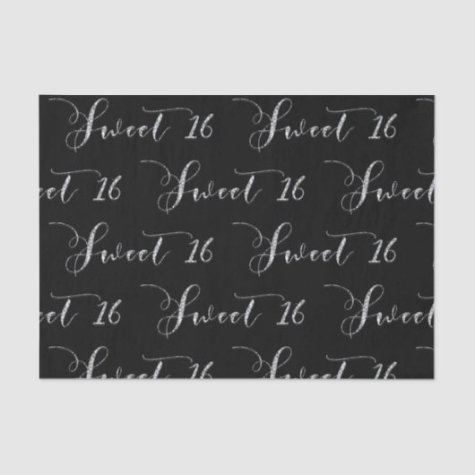Zilver Zoet 16 Zestien ELKE KLEUR Verjaardagsfeest Tissuepapier (Voorkant)