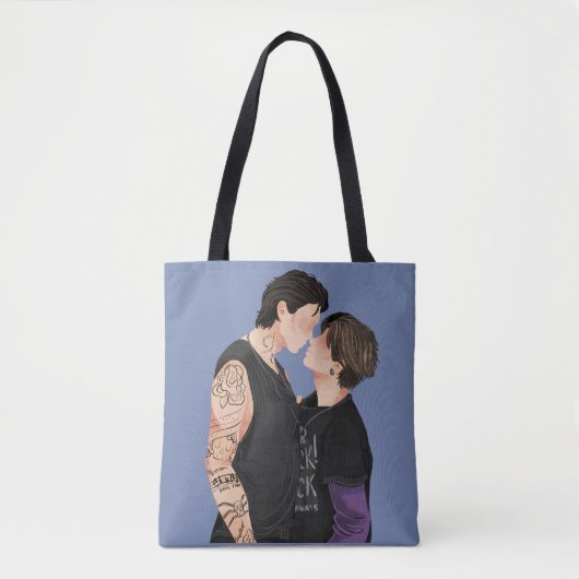 Zilver Zoete St Cobalt Tote Bag (Voorkant)