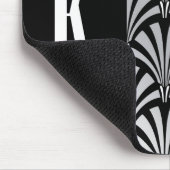 Zilver & Zwart Art Deco Muismat (Hoek)