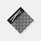 Zilver & Zwart Art Deco Servet (Hoek)