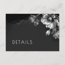 Zilver Zwart Bloemendetails