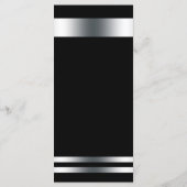Zilver & Zwart Eenvoudige Elegante Chic Menu Kaart (Achterkant)