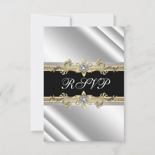 Zilver Zwart en Goud RSVP (Voorkant)