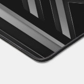 Zilver zwart, geometrisch gaming monogram bureaumat (Hoek)