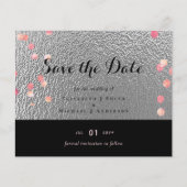 Zilver Zwart Roze Rosegold Confetti Bruiloft (Voorkant)