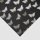 zilver, zwart, vlinder, metaal, decoratie, ontwerp tissuepapier (Detail)