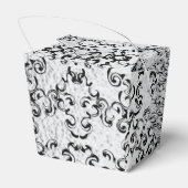 Zilver Zwart Werveltje Gotische bruiloft Bedankdoosjes (Achterkant)