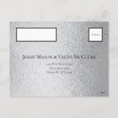 Zilver Zwart Werveltje Gotische bruiloft Feestdagenkaart (Achterkant)