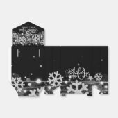 Zilver Zwart Winter 40e Verjaardag Dank u Bedankdoosjes (Uitgevouwen)