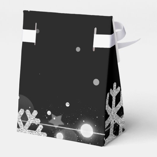 Zilver Zwart Winter 40e Verjaardag Dank u Bedankdoosjes (Achterkant)