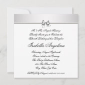 Zilver Zwart-wit Foto Quinceanera Kaart (Achterkant)