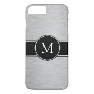 Zilver, zwart, wit met uw monogram Case-Mate iPhone case