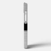 Zilver, zwart, wit met uw monogram Case-Mate iPhone case (Achterkant / Links)