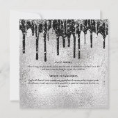 Zilver zwarte diamantschimmer licht luxe ruit kaart (Achterkant)