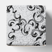 Zilver & Zwarte Draaikolk Gotische Bruiloft Bedankdoosjes (Bovenkant)