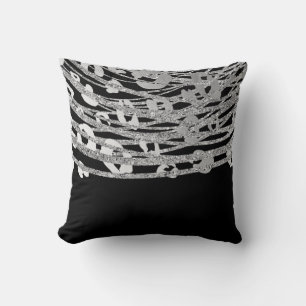 Zilver & Zwarte Luipaard Jachtluipaard Print Patro Kussen