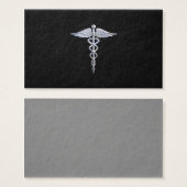 Zilverachtig gelijk aan het medische symbool van d visitekaartjes (Voorkant /achterkant)