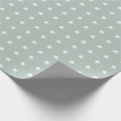 Zilverachtig Grijs Blauw Wit Sterren Cadeaupapier (Hoek)