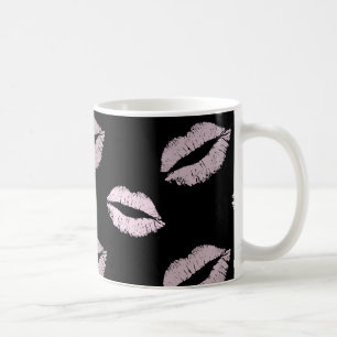 Zilverachtig Roze Kusjes Koffiemok