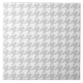 Zilverachtige Houndstooth 1 Tegeltje (Voorkant)