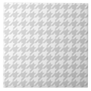 Zilverachtige Houndstooth 1 Tegeltje