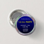 Zilverachtige knoop voor tekst, logo of afbeelding ronde button 3,2 cm (Voorkant /achterkant)