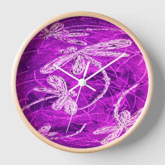 Zilverachtige libellen op een Magic Magenta Sky (Voorkant)